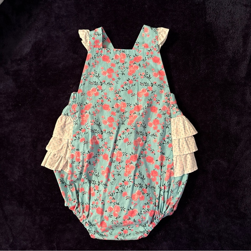 Floral Ruffle Kids Romper